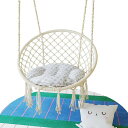 YASICAハンモックハンモックチェアスイングチェアハンギングチェアハンモックスイングタッセルブランコ手作りコットンロープ吊り下げ式怠惰な椅子耐久性のある通気性室内装飾大人子供…