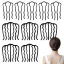 MELTRYLLIS夜会巻きコームしっかり金属ヘアアクセサリー夜会巻きインナーヘアアクセインナーヘアアクセ毛量多い人向き髪飾りまとめ髪髪留め盛り髪お団子シンプルブラック結婚式卒業式…