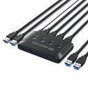 NFHKKVMUSB3.0スイッチセレクターキーボードマウススキャナープリンター用の4つのデバイスを共有する4ポートPC