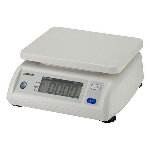 秤量:1000g 最小表示単位:0.5g 精度:プラスマイナス2g 本体寸法:約W25xD26xH10.8cm 計量皿寸法:約W23xD19cm 重量:約1.9kg(電池を含む) 電源:単2形乾電池x4個(非付属)、またはACアダプター(別売・型式VSM-1231) 防滴性能:IPX2準拠(電池駆動時のみ) 重力加速度補正機能:あり(国内16エリアから選択) 生産国:中国