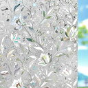 Homya窓めかくしシート窓用フィルム目隠しシール3D花柄窓断熱シート結露防止飛散防止UVカット浴室風呂玄関目隠し水で貼る貼ってはがせる防犯フィルム窓ガラスフィルム日差し対策10m