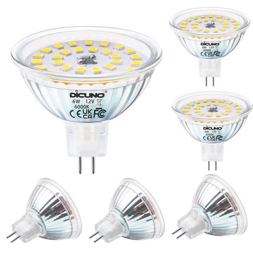 DICUNO MR16 12V LEDŵ GU5.3 6W 70W  6000K 850LM ⵱ ݥåȥ饤 Ĵ...