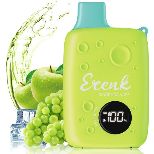 ECENK VAPE 電子タバコ 使い捨て VAPE 18,000回吸引可能 ベイプ シーシャ 10風味 爆煙 充電式 大容量 LEDディスプレイ搭載