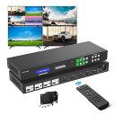 MT-VIKI4KシームレスHDMIマトリックススイッチ4x4、WebGUI付き、ビデオウォールコントローラ2x2、HDMIマルチビューワ、PIP付き、90°/180°回転対応、4K@30Hz、3.5mmオーディオステレオ