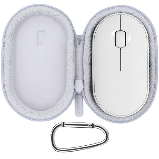 Lebakort収納ケースと互換性のあるLogicoolロジクールPEBBLEMOUSE2M350sGRワイヤレスマウスPEBBLEM350M350RG(オフホワイト)