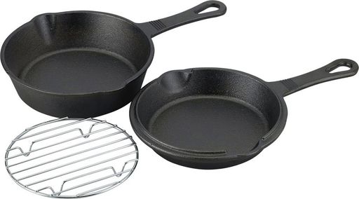 和平フレイズ(Waheifreiz)鉄スキレットキャンプヘビーズコンボセット15cmIH対応熏製用アミ付HR-7967