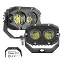 UNI-SHINELED作業灯12V60W6500K16000LM12V/24V汎用爆光LED作業灯車用LEDフォグランプIP68防水LED作業灯ワークライトバイクLED補助灯トラック/自動車/バイク汎用農業機械2個