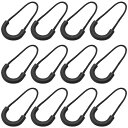 WINOMO ジッパータブ 大きめザック用 40PCS 指を入れて持ちやすいので引っ張りやすい ジッパープル 普段使いのリュック ポーチのファスナーが開けやすくなる ブラック(3)