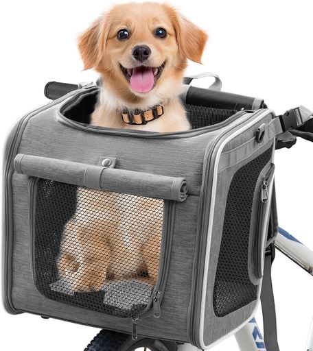 Ebuty犬リュック自転車カゴ犬乗せ拡張可能バッグペット猫小型犬3WAY耐荷重4.5kg折りたたみキャリーバッグサイクル前カゴバックパックドライブシートショルダー飛び出し防止リップストッ…