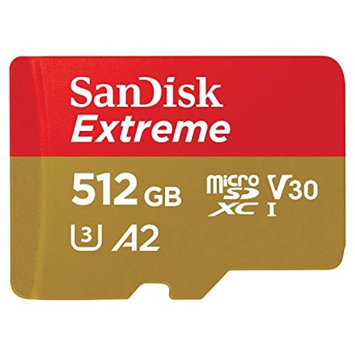 SanDisk MicroSDXC UHS-I Card 512GB Extreme Ultra High Speed Type (Read Up to 190MB/s / Write Up to 130MB/s) SanDisk Extreme