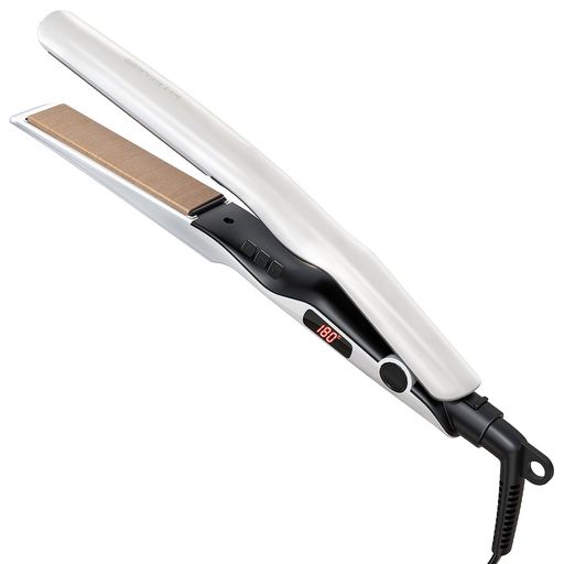 BAYATA ヘアアイロン 保湿シルクプロプレート 瞬間水分蒸発しない 120〜230°C温度調節 マイナスイオン 海外対応 パールホワイト