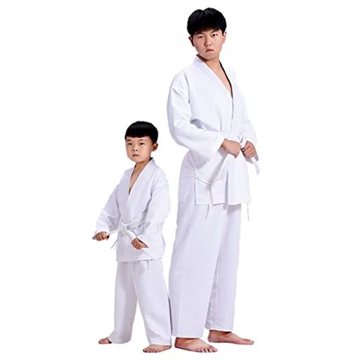 授業用柔道着柔道衣色:ホワイト柔道3点セット柔道着上下+帯セット愛校正課用男女兼用(110-190cm)綿100%..