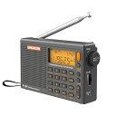 RADIWOWで作るSIHUADONR108小型短波ラジオBCLラジオポータブル高感度受信FM/AM/LW/SW/エアバンドワイドFM対応航空無線USBTYPE-C充電式電池式DSPレシーバーLCDアウトドア両親への贈り物(2)