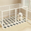 TUIYIDUO犬ケージペットフェンスペットサークル120長さx60幅x70.5高さcm屋根面付き、2つのドア栅レイアウト自由自立ケージドッグサークル脱走防止組立簡単小型犬中型犬大型犬DIY室内外兼用