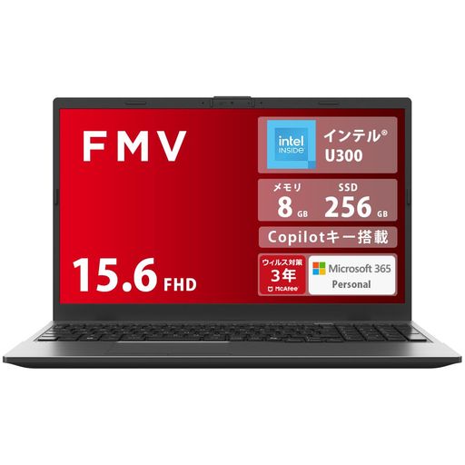 FMVノートパソコンNoteEWE1-K3(MS365Personal/Copilotキー搭載/Win11/15.6型/Corei5/16GB/SSD512GB/ホワイト)FMVWK3E15W_AZ