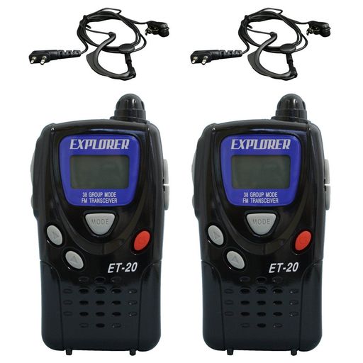 【送・受信周波数】422.050~422.300MHz(12.5KHzステップ) 【電波型式】F3E 【送信出力】10mW 【受信感度】-14dBμ以下(12dB SINAD) 【受信方式】ダブルスーパーヘテロダイン方式 【電源電圧】DC3.6~4.5V(単3型アルカリ電池x3本別売) 【消費電流】受信待受け時 約50mA 受信最大時 約140mA 送信時 約70mA 【使用温度範囲】-10度~+50度 【寸法】幅58x高103x奥行28mm(突起物含まず) 【重量】約180g(単3型アルカリ乾電池を含む) 【付属品】ET-20Xx2個、イヤホンマイクx2個、ベルトクリップx2個、保証書付取扱説明書