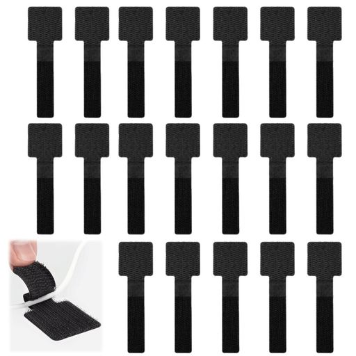 FsGrg50個ケーブルクリップデスク下のフックとループのケーブル管理、粘着式ケーブルタイ、【超強力・..