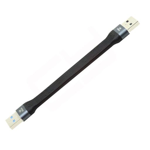 cableccUSB3.1TypeAオス-USB3.0TypeAオス延長フラットスリムFPC10Gbpsデータケーブル13cmノートパソコン&デスクトップ用