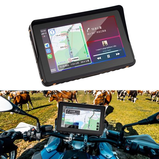 Bruce&Shark(ブルース・サメ)バイクスマートモニターバイクナビ7インチ大画面バイクスマートディスプレイIPS液晶スクリーン全車種対応バイク用ナビゲーションIPX7防水カープレイCarplayBluetooth