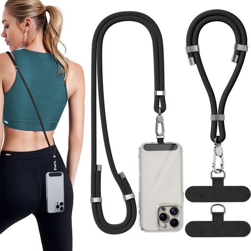 調節可能な長さ:スマホネックストラップ(17~31インチ)と携帯ストラップの手首(6~9インチ)を自由に切り替えることができます。あらゆる身長に最適–––いつでも身長やニーズに合わせて調整できます。パッケージ内容:ホルダー2枚、携帯ネックス...