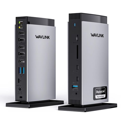 WAVLINK 15-IN-1ユニバーサルDISPLAYLINKドッキングステーション、TRIPLR4K@60HZ、M1/M2/M3 MACおよびWINDOWS用のトリプル4K USB-C/USB