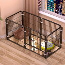 Reelyoペットサークル犬ケージペットフェンス犬サークル小型犬猫用ドア付きサークルケージ室内室外兼用組み立て簡単DIY可能炭素鋼製幅60x高さ60cmx6枚