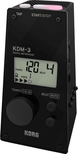 機械式メトロノーム音を含む、8種類のメトロノーム音 19種類のビート・パターンを収録 用途に合わせた3通りのテンポ設定 基準音を聞きながらチューニングできる、サウンドアウト・モード 基礎練習に便利な、タイマー・モード