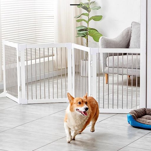 Puhang犬ゲートペットフェンス木製ペ