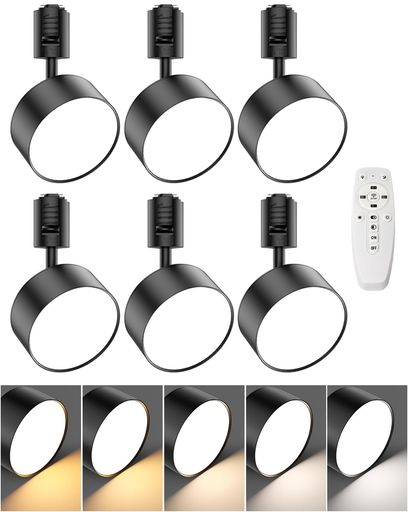 キッチン, リビングルーム, ベッドルーム, ダイニングルーム, ショップ, 展示会 【単3形電池別途必要】リモコン操作に必要な単3形電池は付属しておりません リモコン付きトラックライトをご利用の際は、単3形電池を別途ご準備ください。電池を装填することで、スムーズな調光・調色操作が可能となります 【リモコン調光調色 フルカスタマイズ】2700K~6000K &amp; 10~100% 無段階調整:専用リモコンで、暖かい2700K(暖色)からクリアな6000K(昼白色)までの光色と、の明るさを自由自在に調整。リビングのリラックス空間から作業台の集中照明まで、シーンにぴったりの雰囲気をワンタッチで作り出せる調光・調色対応レールライトです。(※調光機能は壁スイッチ非対応) 【メモリー機能搭載】好みの光環境を即時再現:最後に設定した光色と明るさを自動で記憶。次回電源ON時も、面倒な再設定なしで、理想のスポットライト環境がすぐに再現されます。