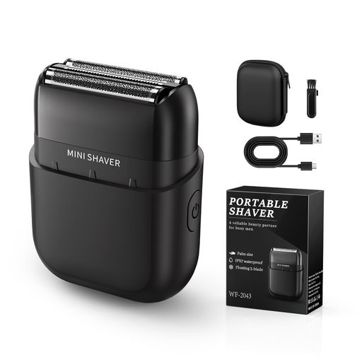 ひげそり電動シェーバー小型シェーバーメンズ2025新型電気シェーバー深ぞり3枚刃往復式IPX7防水乾湿両..