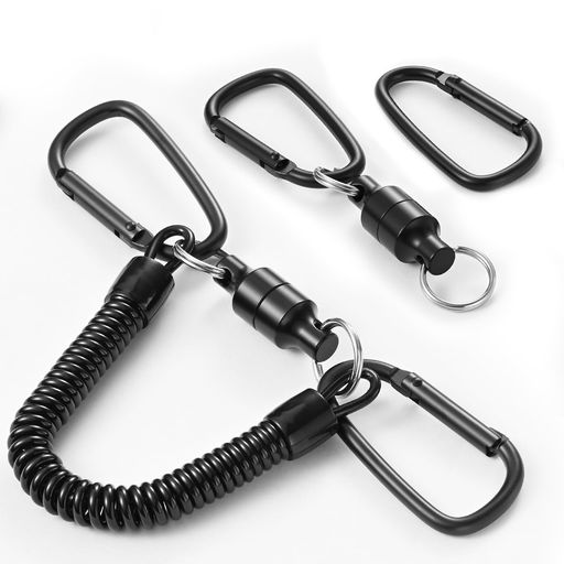 BEIHOOマグネットリリーサー【耐荷重5kg】磁石強力マグネットリリーススプリングコード付釣りネットアクセサリ吊り下げ落下防止アウトドアキャンプ登山道具コンパクト軽量携帯便利(ス…