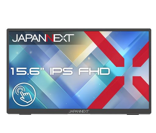 JAPANNEXT 15.6インチ IPSパネル搭載 10点マルチタッチ対応 フルHD(1920x1080)解像度 モバイルモニター JN-MD-IPST156FHD HDMI USB-C HDR 自立式キックスタンド搭載 ソフトケース同梱