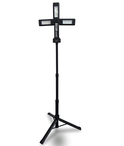 ゼフルス 充電式自在三灯LED投光器 ギドライト GIDOLIGHT ZA-GL2000 700/1200/2000ルーメン 白色暖色LED 4000/6000K 8000mAh 三脚付 ワークライト 作業現場 アウトドア キャンプ