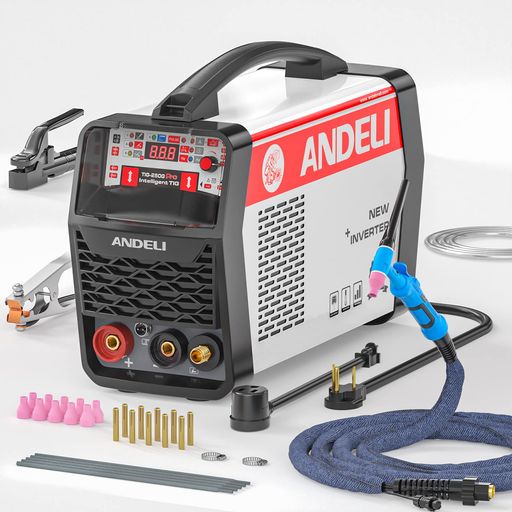 ANDELI 100V/200V 160A TIG溶接機 TIG/アーク溶接/COLD/CLEAN/パルス インバーター直流溶接機 (TIG-250G PRO)