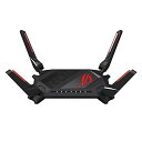 ASUS WIFI ROG RAPTURE GT-AX6000 無線 ルーター 最新規格WIFI6 4804 1148MBPS V6プラス対応デュアルバンドゲーミング。 2.5G WAN/LANポート オープンNAT 2.0GHZクアッドコア