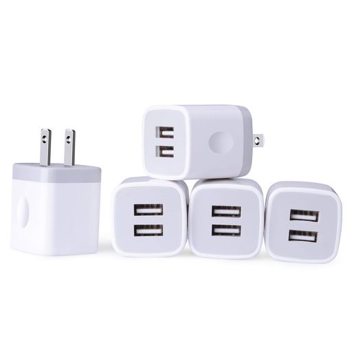VIVIBER USB 充電器【5個セット】 コンセント USB アダプタ 急速充電器 PSE認証/2USBポート/小型 AC スマートフォン 電源アダプター IPHONE充電器 IPHONE&ANDROID対応