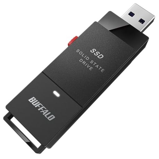 バッファロー ( BUFFALO ) USB3.2(GEN1) ポータブルSSD 500GB スティック型 SSD-PUT500U3-BKC