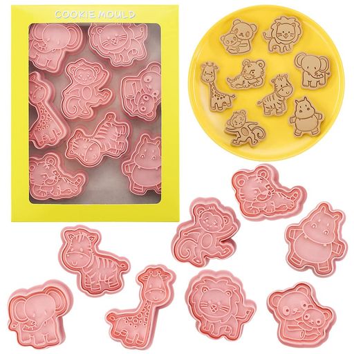 クッキー型3Dクッキング抜き型セット8点セットクッキー型抜き製菓キッチン製菓用品プレスタイプキッチンお弁当手作り誕生日プレゼント..