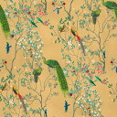 VEELIKE 壁紙シール 花鳥柄 花柄 リメイクシート 壁紙クロス 昭和レトロ 防水 耐熱 44.5X300CM 和風 カッティングシート ウォールステッカー...
