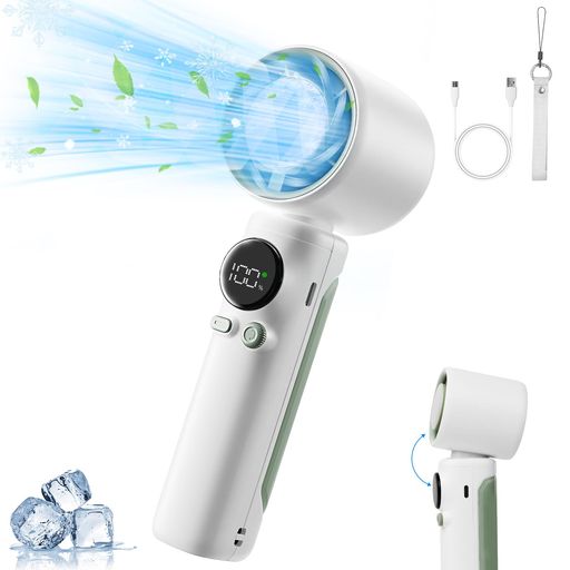 携帯扇風機 ハンディファン【2024年新型・冷感プレート付 急速冷却&ストラップ付】...