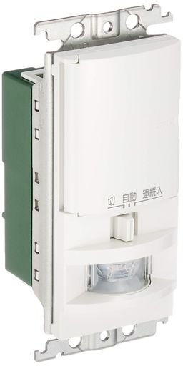 パナソニック(Panasonic)壁取付熱線センサ付自動スイッチ親器・スイッチスペースなしホワイトWTK1411WK