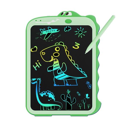 WIKI VALLEY 電子メモパッド デジタルメモ 8.5インチ お絵描きボード 手書きパッド LCDカラー液晶画面 消去ロック機能搭載 ペン付き 電池交換可能 筆談ボード ひらがな練習 子供 人気ギフト プレゼント (恐竜)