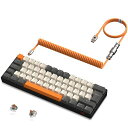ZIYOULANGT60ゲーミングキーボードメカニカルキーボード茶軸60%コンパクトキーボード有線接続テンキーレス62キーカラーブロッキング19種RGB64色レインボーバックライトアンチゴースト全キー…(2)
