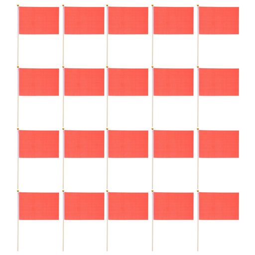 Amosfunフラッグミニ手旗赤い旗無地25本セット14x21cm応援グッズ推し活お祝い手を振る旗ハンドフラッグパーティー飾り審判手旗指揮手旗訓練専用競技用品ス...