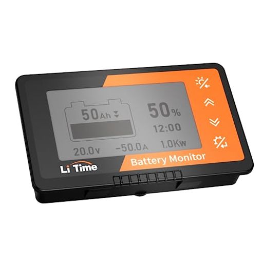 【多彩なバッテリーに対応】当製品は幅広いバッテリーに適合します。8~120V、0~500AHのバッテリーバンクはもちろん、リチウムイオン、リン酸鉄リチウム、ゲル、AGMといったさまざまなバッテリーを自動認識します。ユーザーはバッテリーの種類を選ぶだけで、製品が自動的に最適な設定に調整します。業界トップクラスの安全基準に基づき開発されており、バッテリーを過充電、過放電、短絡、過熱から守ります。 【精密なデータを大画面に表示】バッテリーの詳細なデータを大型LCDディスプレイに表示します。残量、充電電流、充電時間、使用時間をはじめ、電圧、電流、電力、容量、充放電インジケーター、容量パーセントまでを確認できます。バックライト付きなので暗所での使用にも適しています。センサー技術により正確なデータをリアルタイムに取得し、バッテリーの状態を的確に管理、バッテリー寿命最大20%アップを実現できます。 【簡単設置で使いやすい】LiTime500Aモニターのシャントはシャントホルダーによって平面に安定配置できます。ディスプレイはタブで簡単に固定できます。詳細な設置手順書付属し、誰でもすぐに使える使いやすい設計です。
