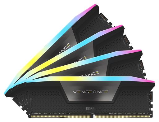 CORSAIRDDR5-5600MHzデスクトップPC用メモリVENGEANCERGBDDR5シリーズ(PC5-44800)IntelXMPメモリキット96GBブラック[24GBx4枚]CMH96GX5M4B5600C40