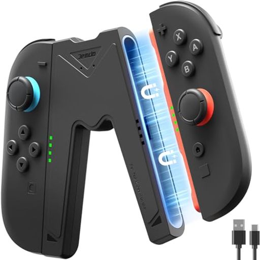 「充電便利、一目了解」充電しながらプレイ - スマートLED電源インジケーター付き:このSwitch 2 Joycon充電グリップを使えば、コントローラーの充電中でも途切れることなくゲームプレイを楽しめます。信頼性の高いSwitch 2充電グリップとして設計されており、デュアルLEDライト(赤は充電中、緑は充電完了)を備えているので、一目で充電状態を確認できます。Switch 2専用です。旧モデルには対応しておりません。 「マグネット設計、激しい操作安心」このジョイコン2充電グリップは、精密に設計された内蔵マグネットにより、ジョイコンを確実に固定します。わずかなズレや緩みも防ぎ、プレイ中にぐらついたり、抜けかけたりする心配がありません。滑りにくく安定した接続で、激しい操作や長時間の使用でも安心。ゲーム中のレスポンスも向上し、操作性を損なわず快適なプレイ体験を実現します。Switch 2に特化した専用設計で、より高いフィット感と信頼性を提供します。 「高級な素材、壊す心配がない」このswitch 2 ジョイコン 充電グリップは、マットな質感の高級ABS+PC素材を採用し、見た目にも手触りにもこだわった設計です。