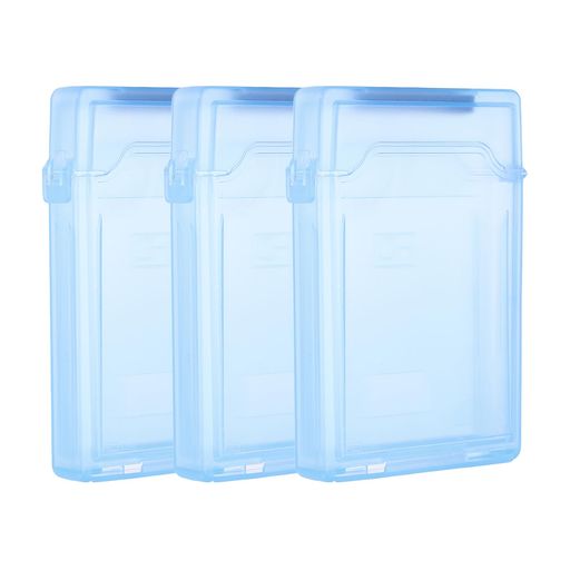 Display Covers - PATIKIL4.5”x3.2”ハードディスクケース3個セットプラスチック製2.5”外付けSSD/HDD用ポータブル静電気防止ブルー