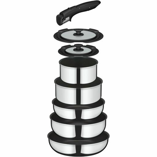 其它 - サーモスデュラブルシリーズ取っ手のとれるフライパン8点セットIH・ガス火対応ステンレスフライパン・鍋は食洗機対応ミラー仕上げデザインPFOAPFOS不使用KSF-8AS