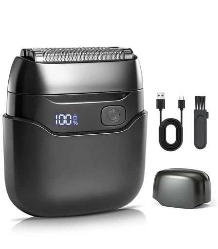 ひげそり電動シェーバーメンズ小型人気【往復式3枚刃】9500rpm強力モーター電気シェーバーフローティン..